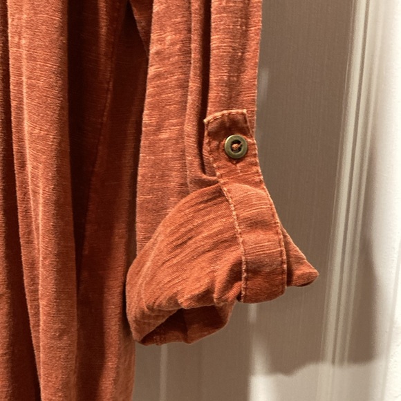 NWT - Style & Co Rust Bohemium Open Neck Top Decorative Beads & Crystals - Sz PM - Picture 14 of 16